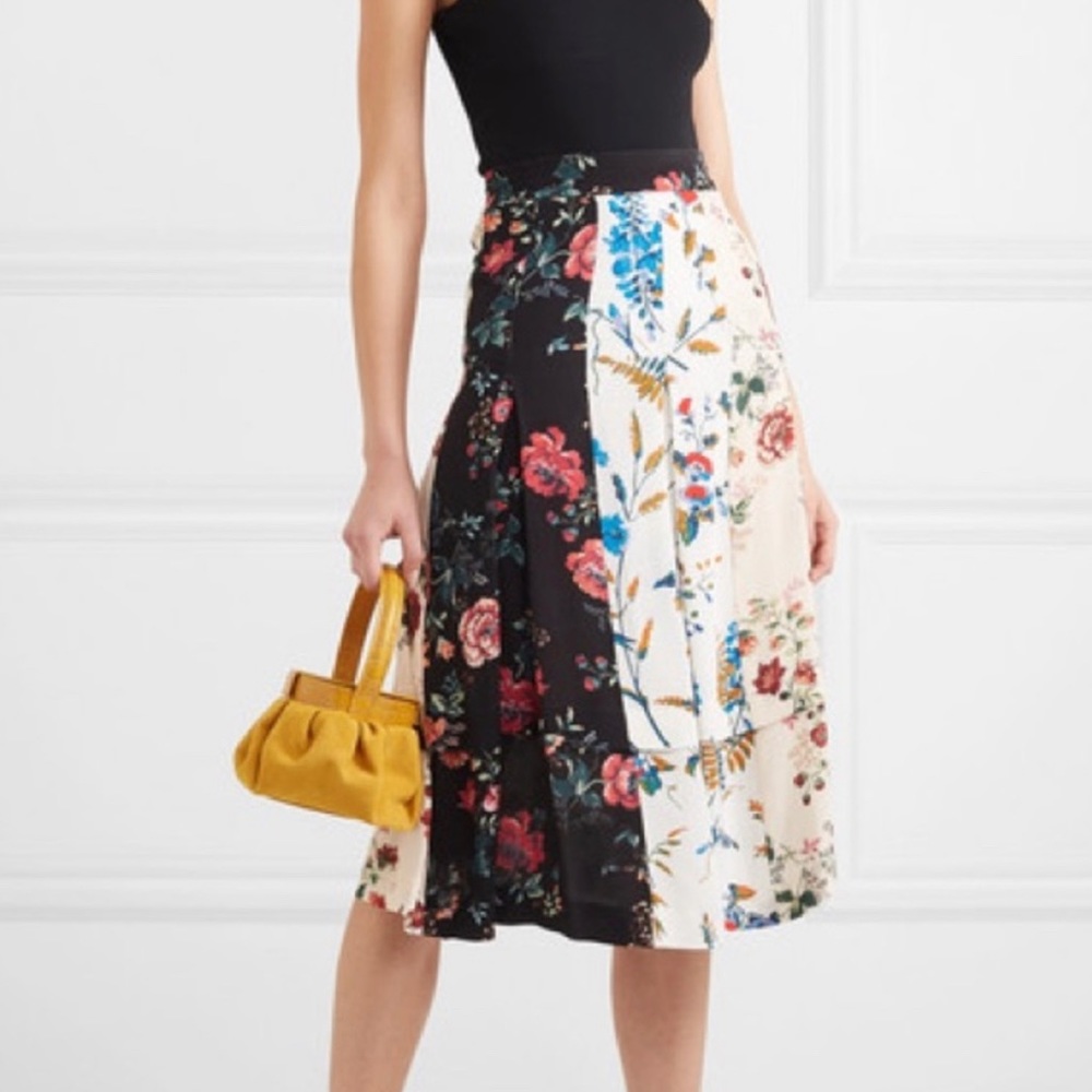 Maje Jinger Floral Midi Skirt size 2